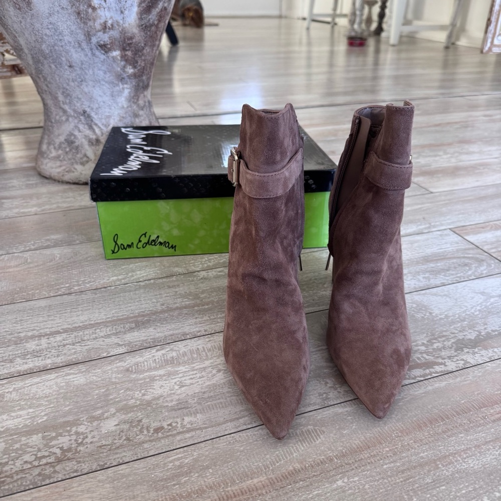 Sam Edelman Rita Pointed Toe brown bootie